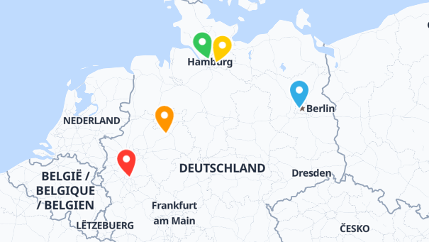 Map of company locations
