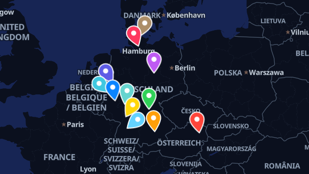 Map of company locations