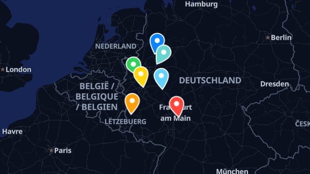 Map of company locations