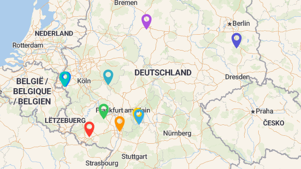 Map of company locations