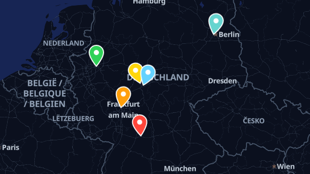 Map of company locations