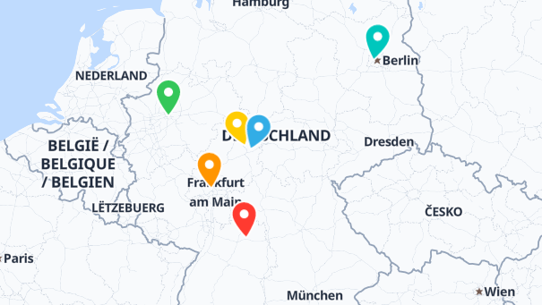 Map of company locations
