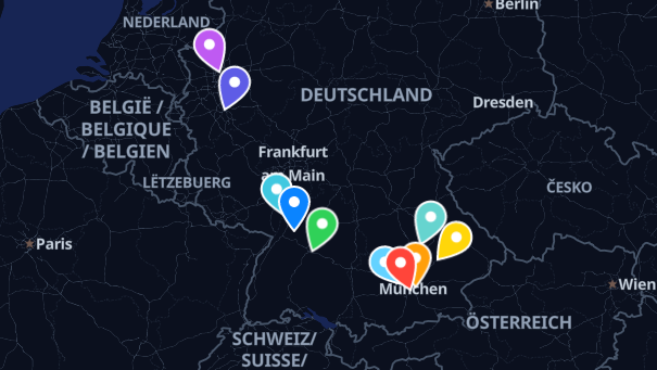 Map of company locations