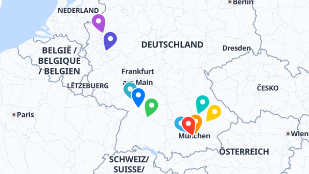 Map of company locations