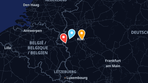 Map of company locations