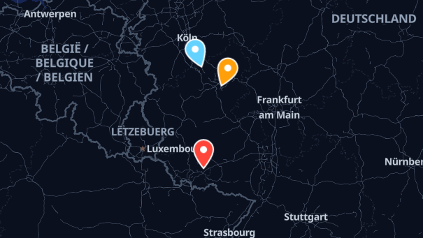Map of company locations
