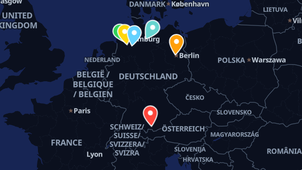 Map of company locations