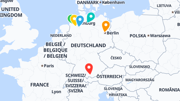 Map of company locations