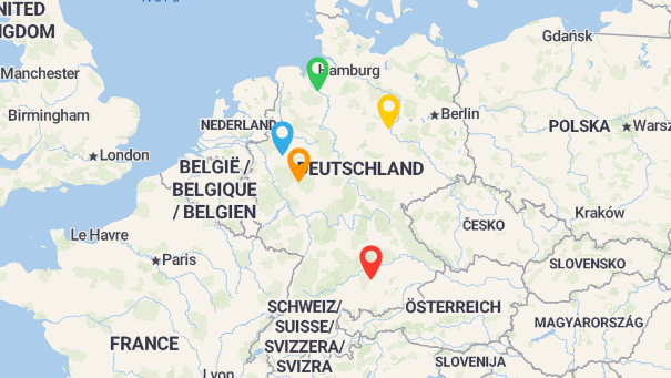 Map of company locations