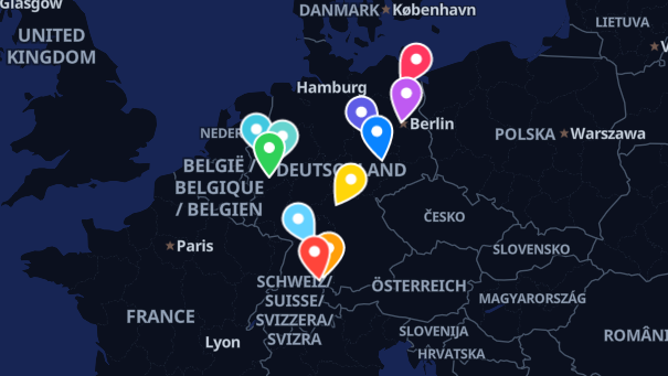 Map of company locations