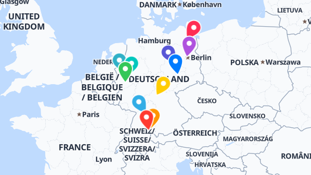 Map of company locations