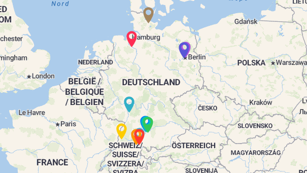 Map of company locations