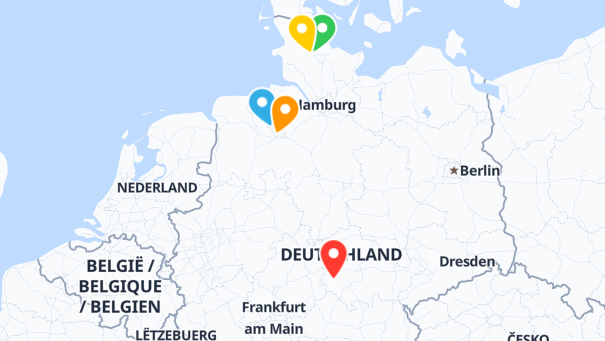Map of company locations