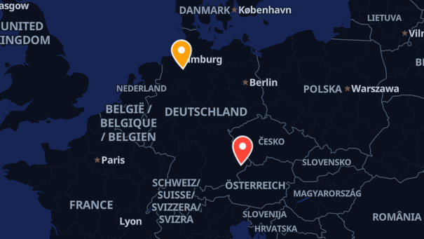 Map of company locations