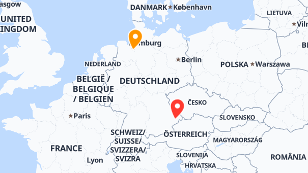 Map of company locations