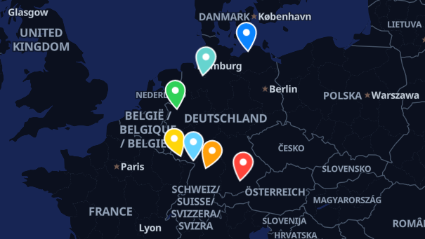 Map of company locations
