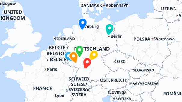 Map of company locations