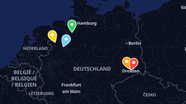 Map of company locations