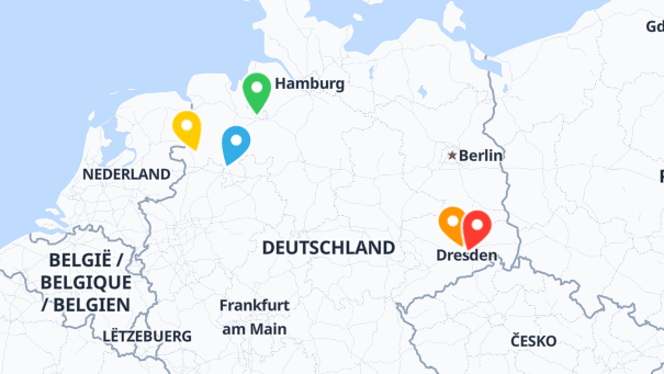 Map of company locations