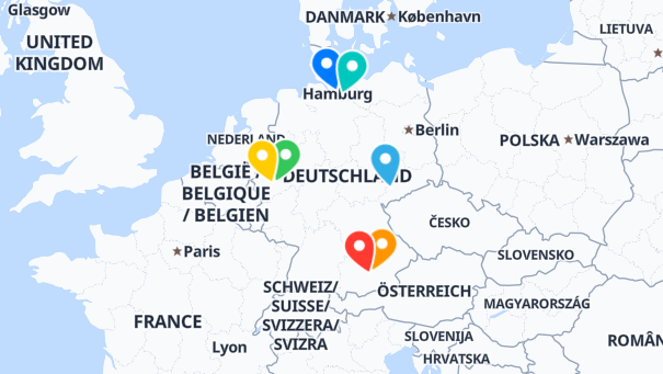Map of company locations