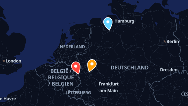 Map of company locations