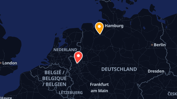 Map of company locations