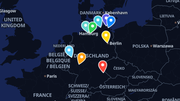 Map of company locations