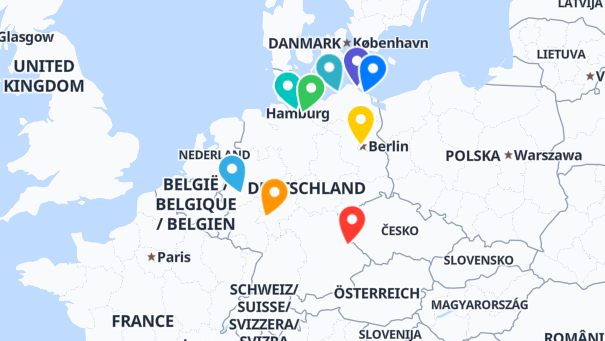 Map of company locations