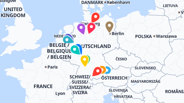 Map of company locations