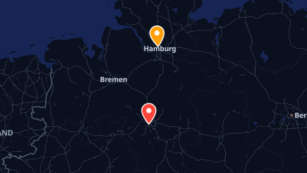 Map of company locations