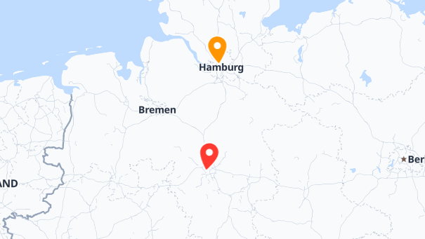 Map of company locations