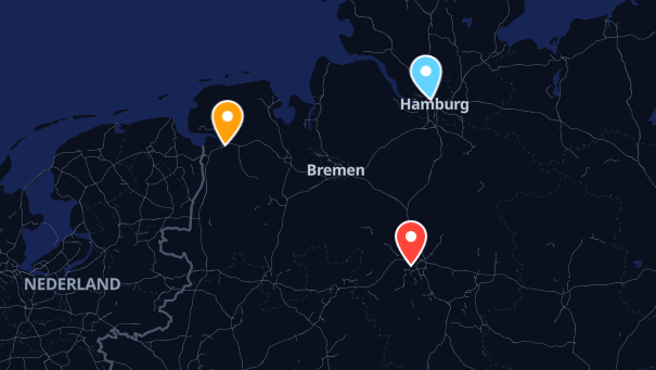 Map of company locations