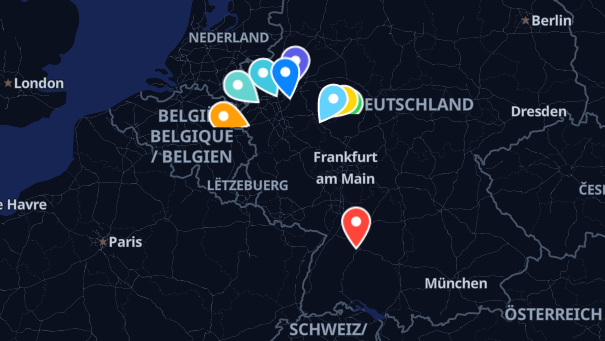 Map of company locations