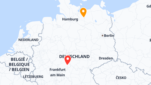 Map of company locations