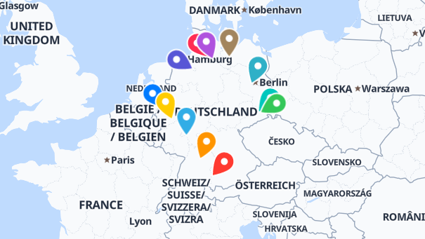 Map of company locations