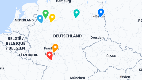 Map of company locations