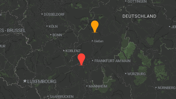 Map of company locations