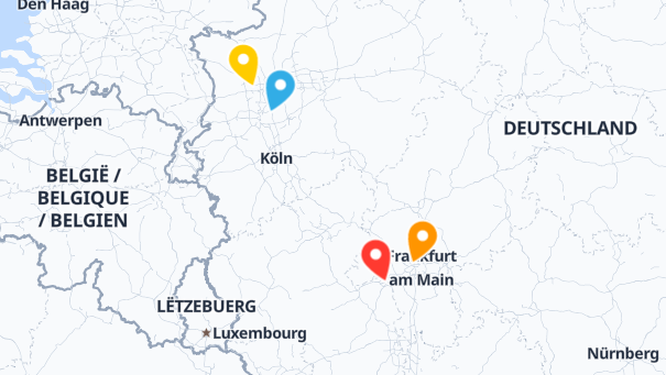 Map of company locations