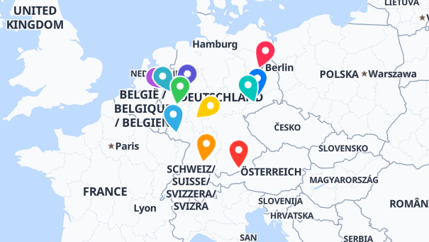 Map of company locations