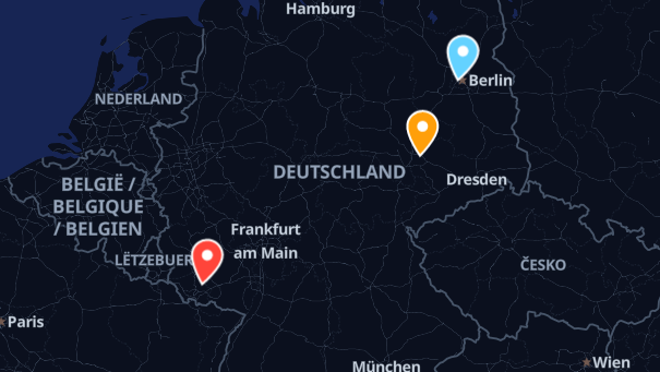Map of company locations