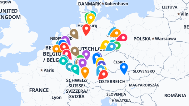 Map of company locations