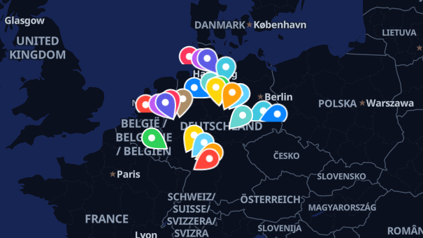 Map of company locations