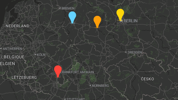 Map of company locations