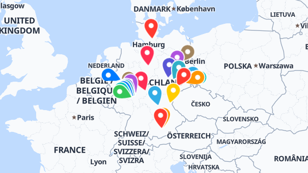 Map of company locations