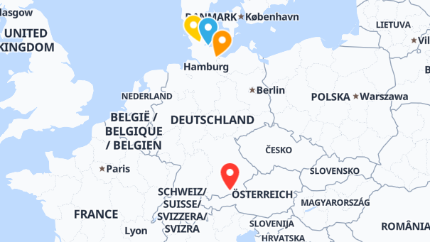 Map of company locations