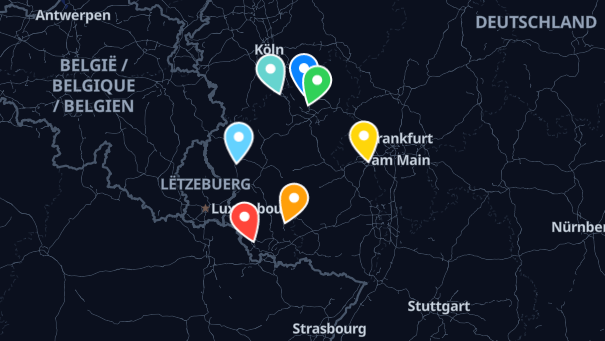 Map of company locations