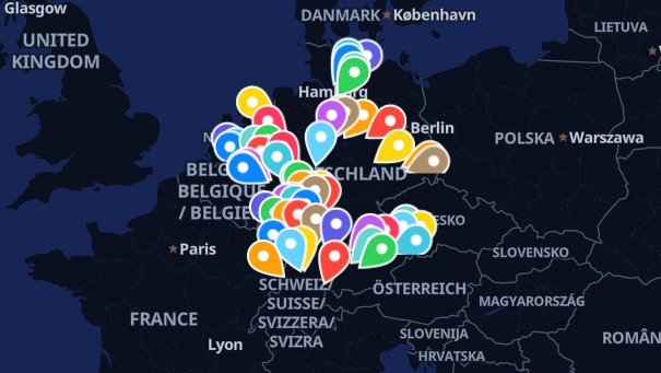 Map of company locations