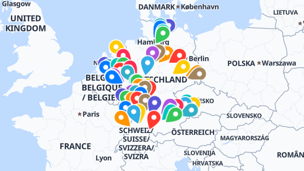 Map of company locations