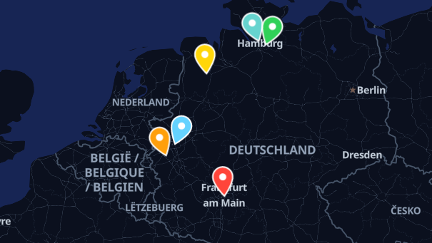 Map of company locations