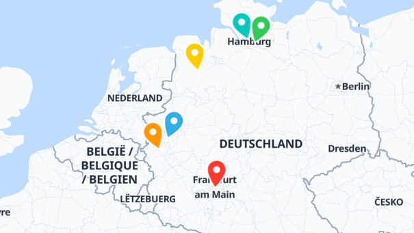 Map of company locations